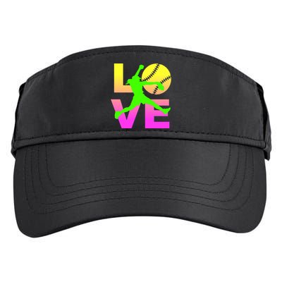 Love Softball N Gift Adult Drive Performance Visor