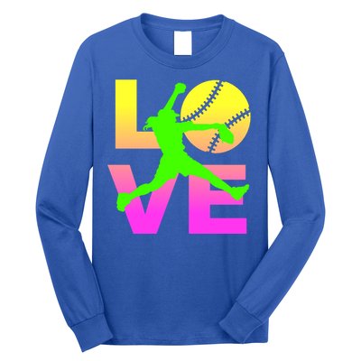 Love Softball N Gift Long Sleeve Shirt