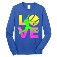 Love Softball N Gift Long Sleeve Shirt