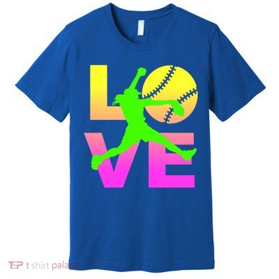 Love Softball N Gift Premium T-Shirt