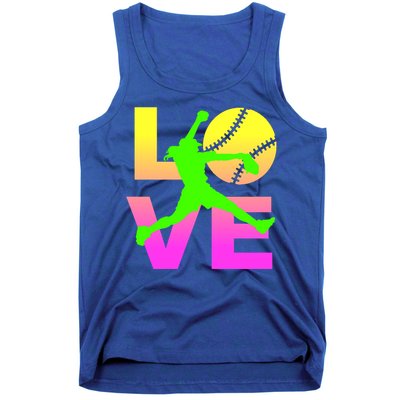 Love Softball N Gift Tank Top