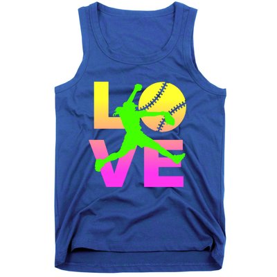 Love Softball N Gift Tank Top