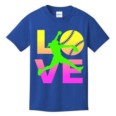 Love Softball N Gift Kids T-Shirt
