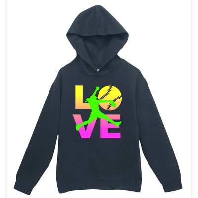 Love Softball N Gift Urban Pullover Hoodie