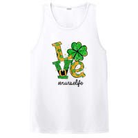 LOVE Shamrock Nurse Life Funny St Patrick's Day PosiCharge Competitor Tank