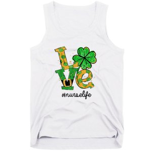 LOVE Shamrock Nurse Life Funny St Patrick's Day Tank Top