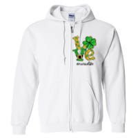 LOVE Shamrock Nurse Life Funny St Patrick's Day Full Zip Hoodie