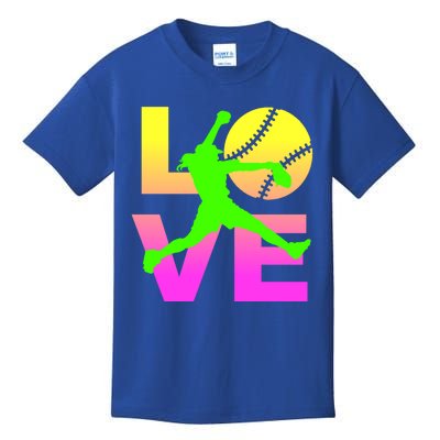 Love Softball N Great Gift Kids T-Shirt