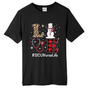 Love Sicu Nurse Life Snow Christmas Nurse Xmas Pajamas Gift Tall Fusion ChromaSoft Performance T-Shirt