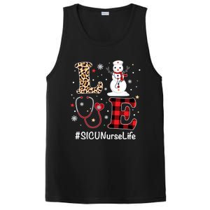 Love Sicu Nurse Life Snow Christmas Nurse Xmas Pajamas Gift PosiCharge Competitor Tank