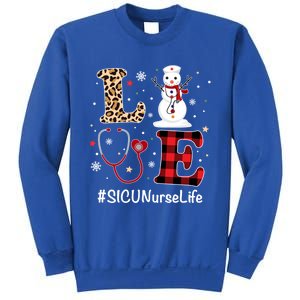 Love Sicu Nurse Life Snow Christmas Nurse Xmas Pajamas Gift Sweatshirt