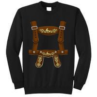 Lederhosen Suspenders Oktoberfest Costume Bavarian Beer Tall Sweatshirt