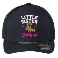 Little Sister of the Birthday Roller Skating Party Flexfit Unipanel Trucker Cap