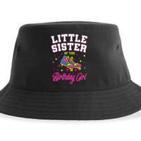 Little Sister of the Birthday Roller Skating Party Sustainable Bucket Hat