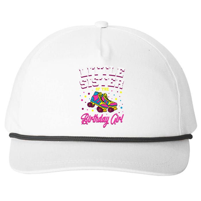 Little Sister of the Birthday Roller Skating Party Snapback Five-Panel Rope Hat