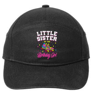 Little Sister of the Birthday Roller Skating Party 7-Panel Snapback Hat