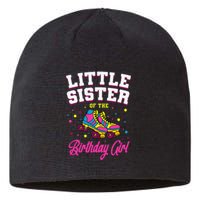 Little Sister of the Birthday Roller Skating Party Sustainable Beanie