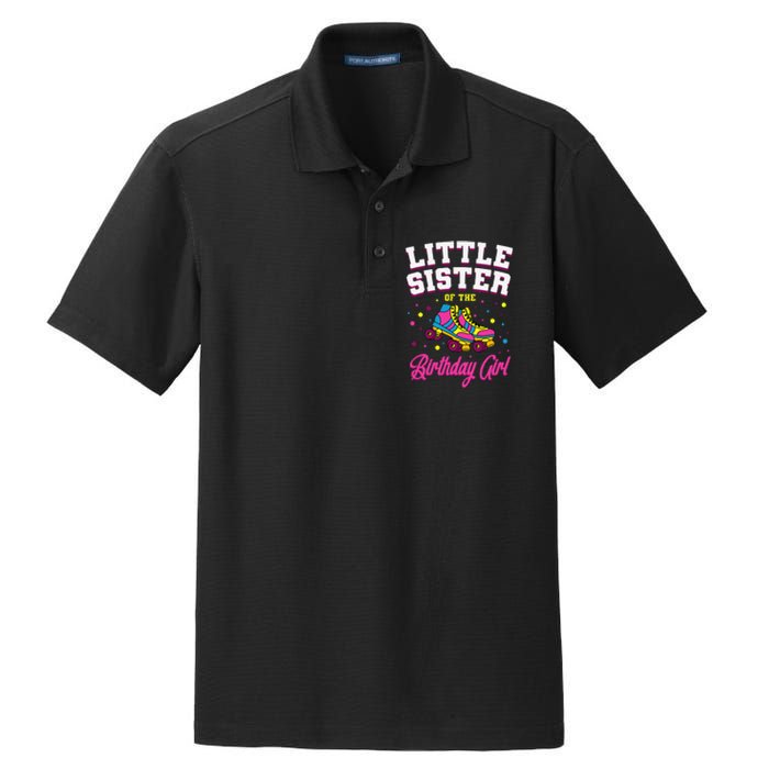 Little Sister of the Birthday Roller Skating Party Dry Zone Grid Polo