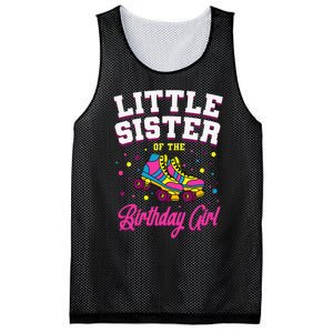 Little Sister of the Birthday Roller Skating Party Mesh Reversible Basketball Jersey Tank