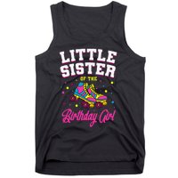 Little Sister of the Birthday Roller Skating Party Tank Top