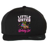 Little Sister of the Birthday Roller Skating Party Wool Snapback Cap