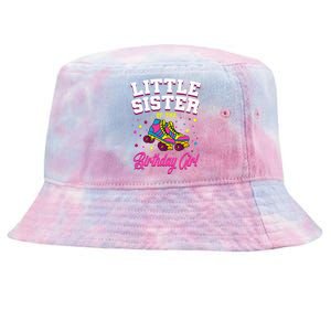 Little Sister of the Birthday Roller Skating Party Tie-Dyed Bucket Hat