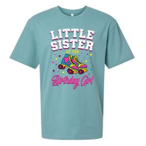 Little Sister of the Birthday Roller Skating Party Sueded Cloud Jersey T-Shirt