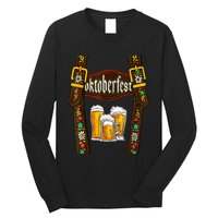 Lederhosen Suspenders Oktoberfest Bavarian Munich Beer Long Sleeve Shirt