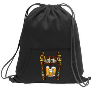 Lederhosen Suspenders Oktoberfest Bavarian Munich Beer Sweatshirt Cinch Pack Bag