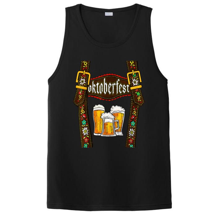 Lederhosen Suspenders Oktoberfest Bavarian Munich Beer PosiCharge Competitor Tank