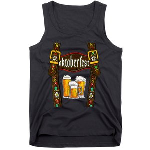 Lederhosen Suspenders Oktoberfest Bavarian Munich Beer Tank Top