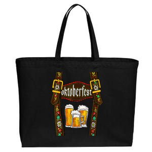 Lederhosen Suspenders Oktoberfest Bavarian Munich Beer Cotton Canvas Jumbo Tote