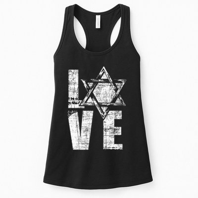 Love  Star Of David Jewish Judaism Israelites Womens Tank Top