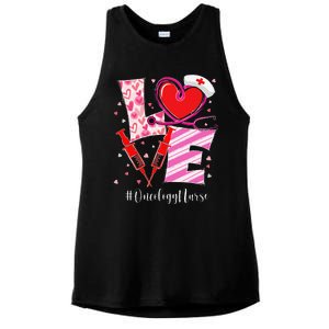 Love Stethoscope Oncology Nurse Valentine's Day Ladies PosiCharge Tri-Blend Wicking Tank