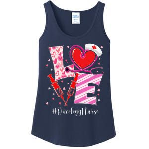 Love Stethoscope Oncology Nurse Valentine's Day Ladies Essential Tank