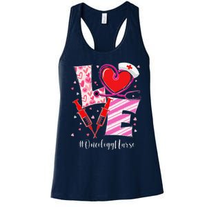 Love Stethoscope Oncology Nurse Valentine's Day Women's Racerback Tank