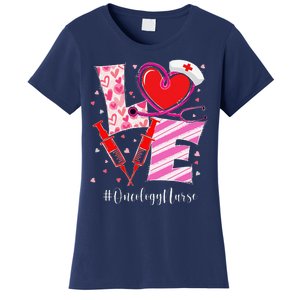 Love Stethoscope Oncology Nurse Valentine's Day Women's T-Shirt