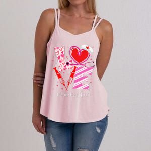 Love Stethoscope Oncology Nurse Valentine's Day Women's Strappy Tank