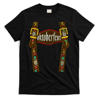 Lederhosen Suspenders Oktoberfest Bavarian Munich Beer T-Shirt