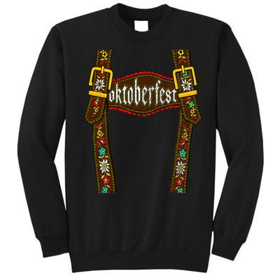 Lederhosen Suspenders Oktoberfest Bavarian Munich Beer Tall Sweatshirt