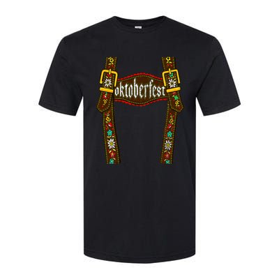 Lederhosen Suspenders Oktoberfest Bavarian Munich Beer Softstyle CVC T-Shirt