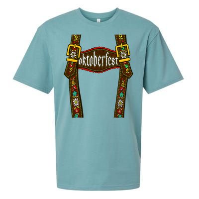 Lederhosen Suspenders Oktoberfest Bavarian Munich Beer Sueded Cloud Jersey T-Shirt