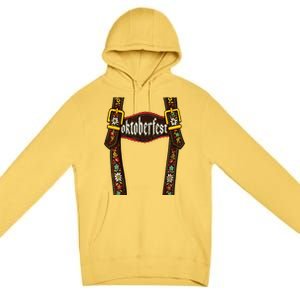 Lederhosen Suspenders Oktoberfest Bavarian Munich Beer Premium Pullover Hoodie