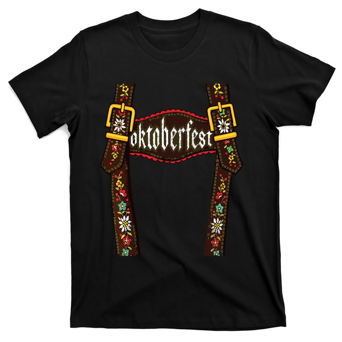 Lederhosen Suspenders Oktoberfest Bavarian Munich Beer T-Shirt