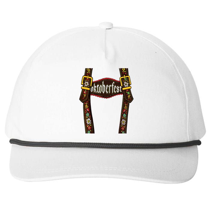 Lederhosen Suspenders Oktoberfest Bavarian Munich Beer Snapback Five-Panel Rope Hat