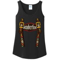 Lederhosen Suspenders Oktoberfest Bavarian Munich Beer Ladies Essential Tank