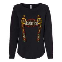 Lederhosen Suspenders Oktoberfest Bavarian Munich Beer Womens California Wash Sweatshirt