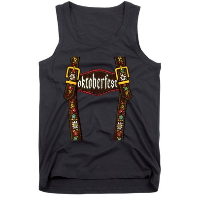 Lederhosen Suspenders Oktoberfest Bavarian Munich Beer Tank Top