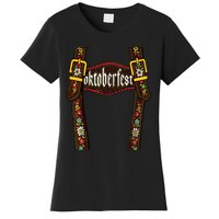 Lederhosen Suspenders Oktoberfest Bavarian Munich Beer Women's T-Shirt