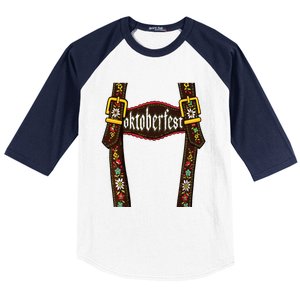 Lederhosen Suspenders Oktoberfest Bavarian Munich Beer Baseball Sleeve Shirt